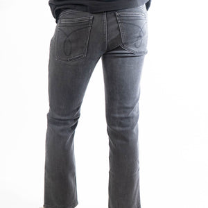 Calvin Klein Jeans Visual Washed Black Cotton Slim Fit Jeans