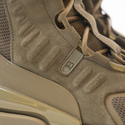 Balmain Khaki Army High-Top Sneakers