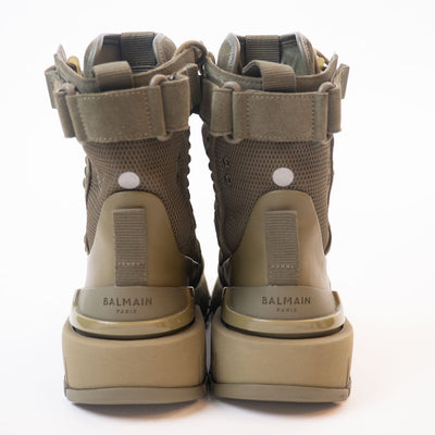 Balmain Khaki Army High-Top Sneakers