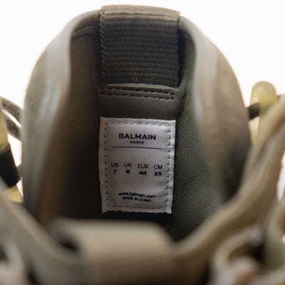 Balmain Khaki Army High-Top Sneakers