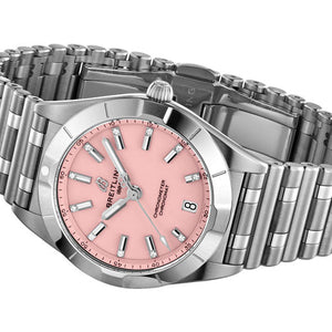 Breitling Chronomat Pink Dial Women 32mm