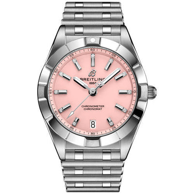 Breitling Chronomat Pink Dial Women 32mm