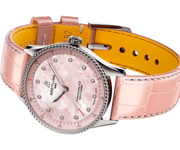 Breitling Navitimer Pink Dial Women 32mm