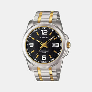 Enticer Men Quartz Black Dial Analog Stainless Steel Watch A777