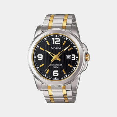 Enticer Men Quartz Black Dial Analog Stainless Steel Watch A777