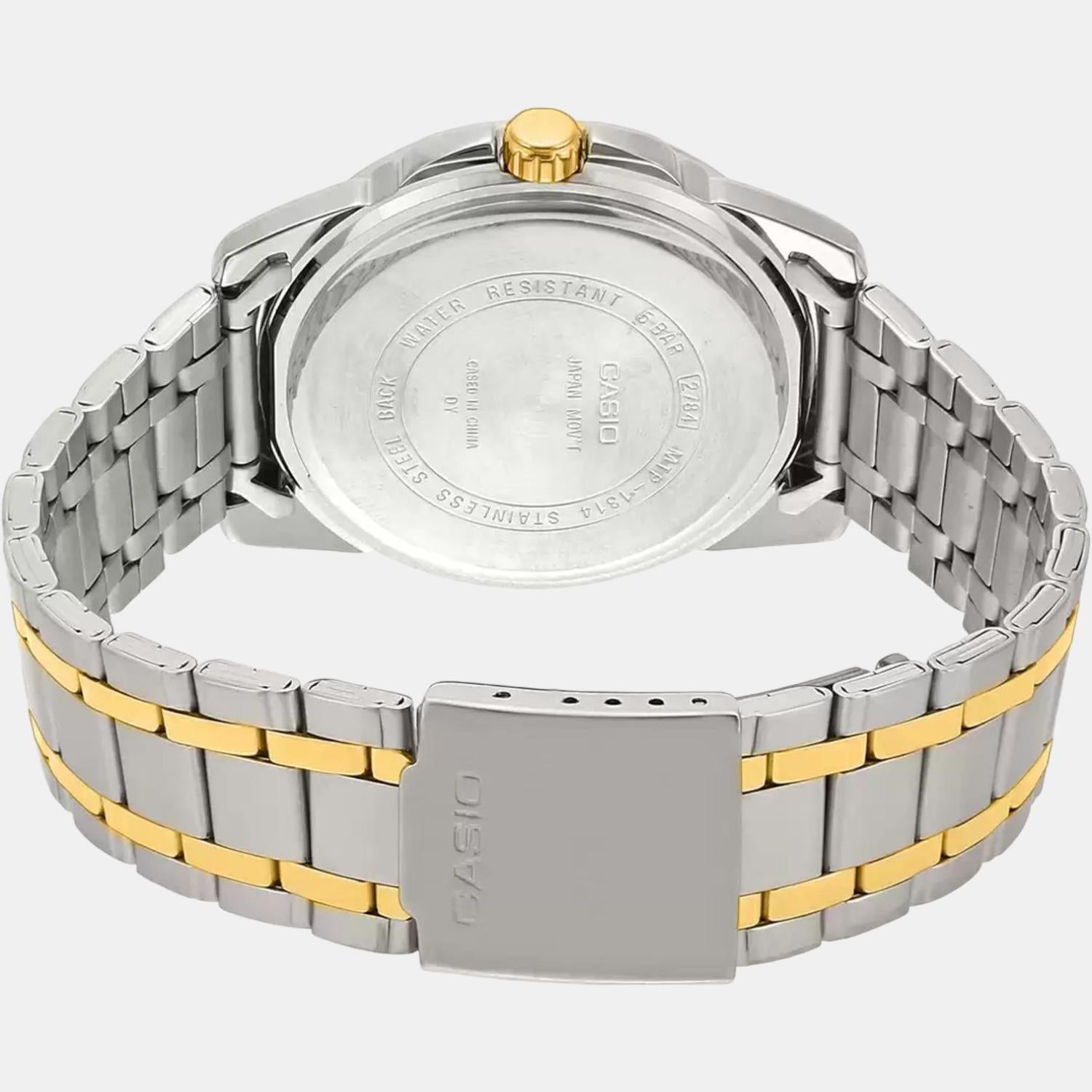 Enticer Men Quartz Black Dial Analog Stainless Steel Watch A777