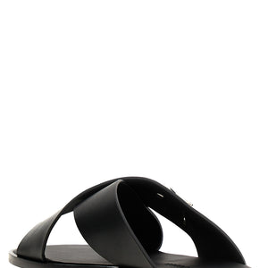 Dolce & Gabbana Logo Leather Sandals