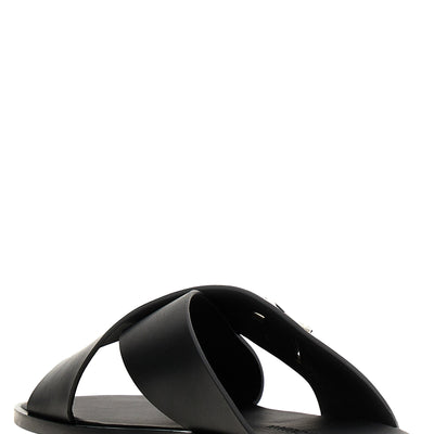 Dolce & Gabbana Logo Leather Sandals