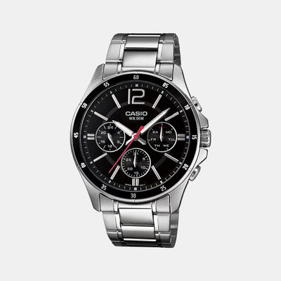 Enticer Men Quartz Black Dial Chronograph Stainless Steel Watch A832