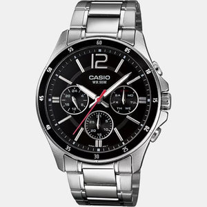 Enticer Men Quartz Black Dial Chronograph Stainless Steel Watch A832
