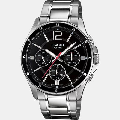 Enticer Men Quartz Black Dial Chronograph Stainless Steel Watch A832