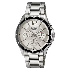 Casio Enticer Silver Dial Men 43.5mm