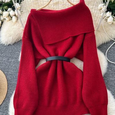 Amira Woolen Sweater with Belt