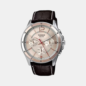 Enticer Men Quartz Rose Gold Dial Chronograph Stainless Steel Watch A956
