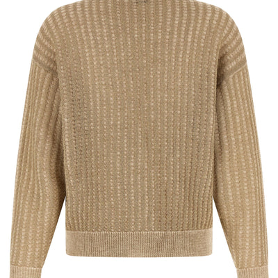 Peserico Waffle Lamé Cardigan