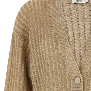 Peserico Waffle Lamé Cardigan