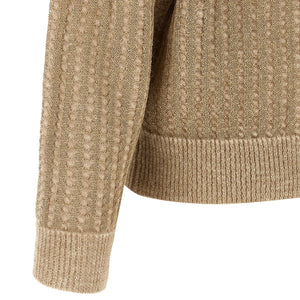 Peserico Waffle Lamé Cardigan