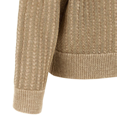 Peserico Waffle Lamé Cardigan
