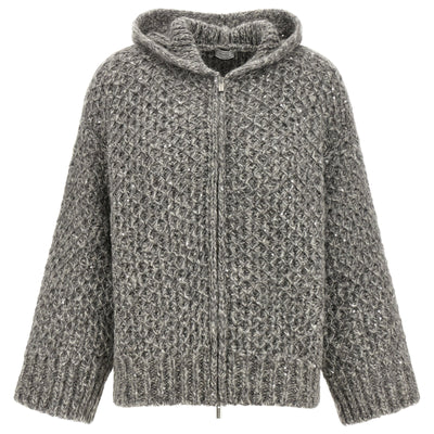Peserico Zipped Hooded Cardigan