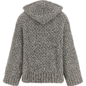 Peserico Zipped Hooded Cardigan