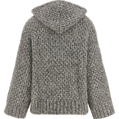Peserico Zipped Hooded Cardigan