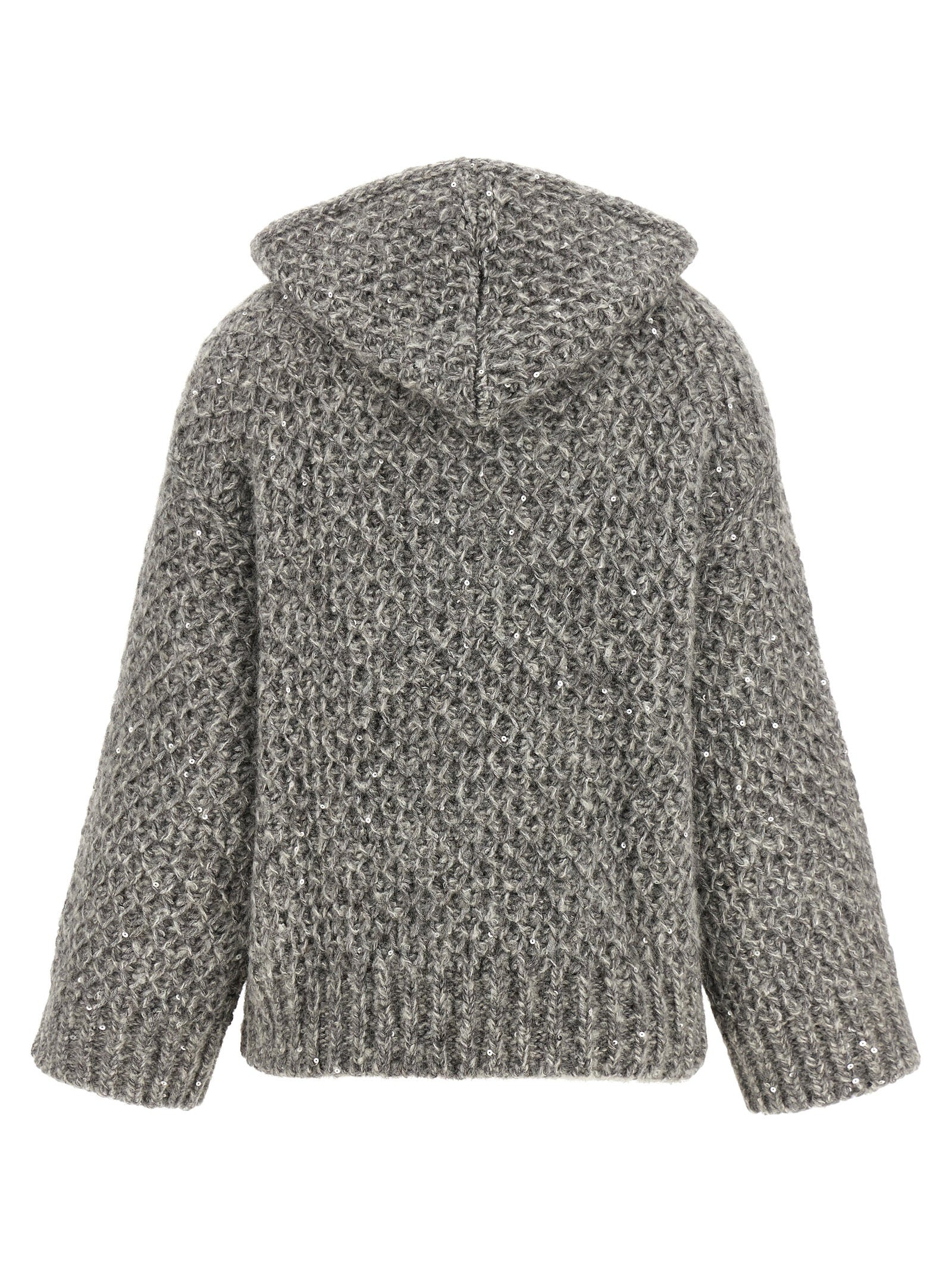 Peserico Zipped Hooded Cardigan