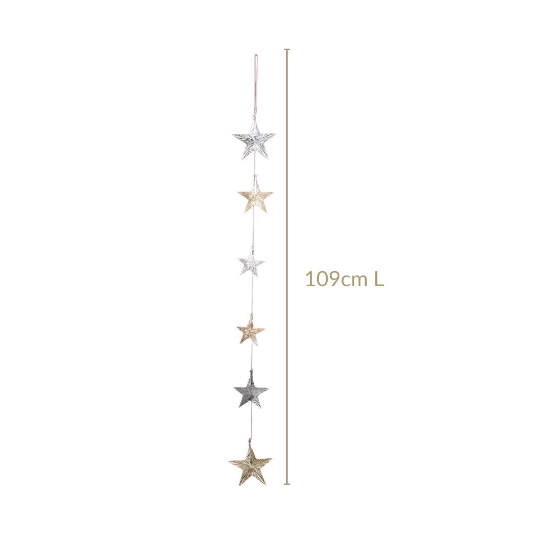 Glam Festive Christmas Star Garland