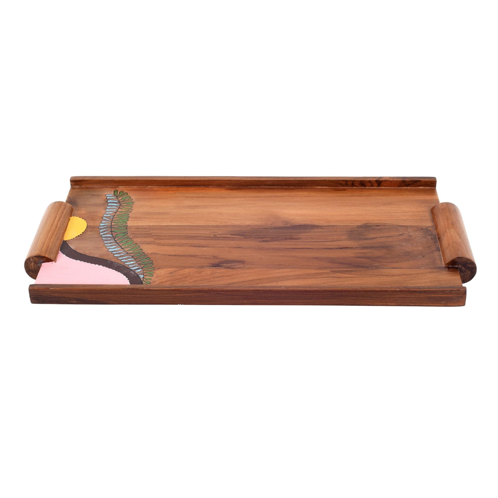 Brown - Leaf Patterns Rectangular Serving Trays (16.5x7.5x1)