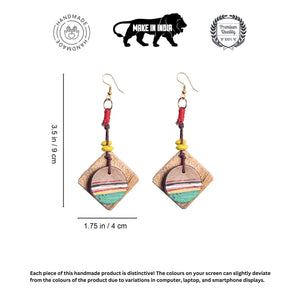 Artistic Charm: Handcrafted Wooden Earrings