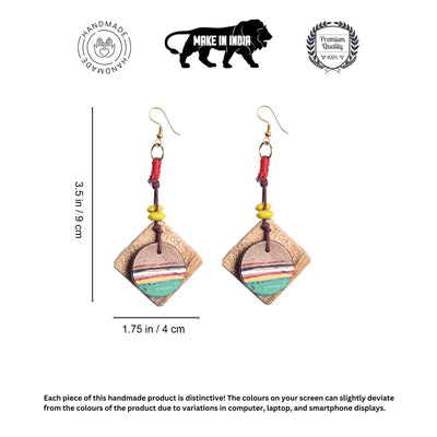 Artistic Charm: Handcrafted Wooden Earrings