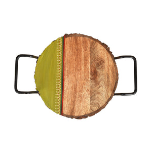 Brown - Pizza Server with Metal Handles (12x9x3)