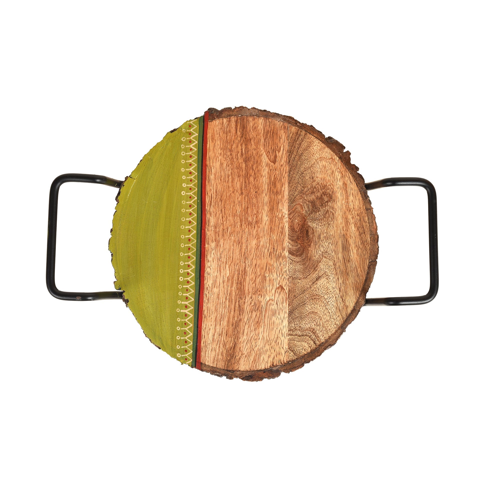 Brown - Pizza Server with Metal Handles (12x9x3)