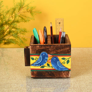 Brown - Love Birds Cutlery Holder Small (4.5x4x4)