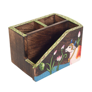 Brown - Pichhwai Dhenu Cutlery Storage Stand