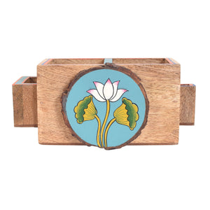 Beige - Pichhwai Iteeha Cutlery Holder Box