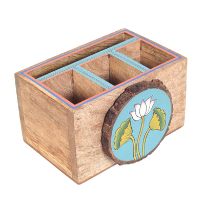 Beige - Pichhwai Iteeha Cutlery Storage Box