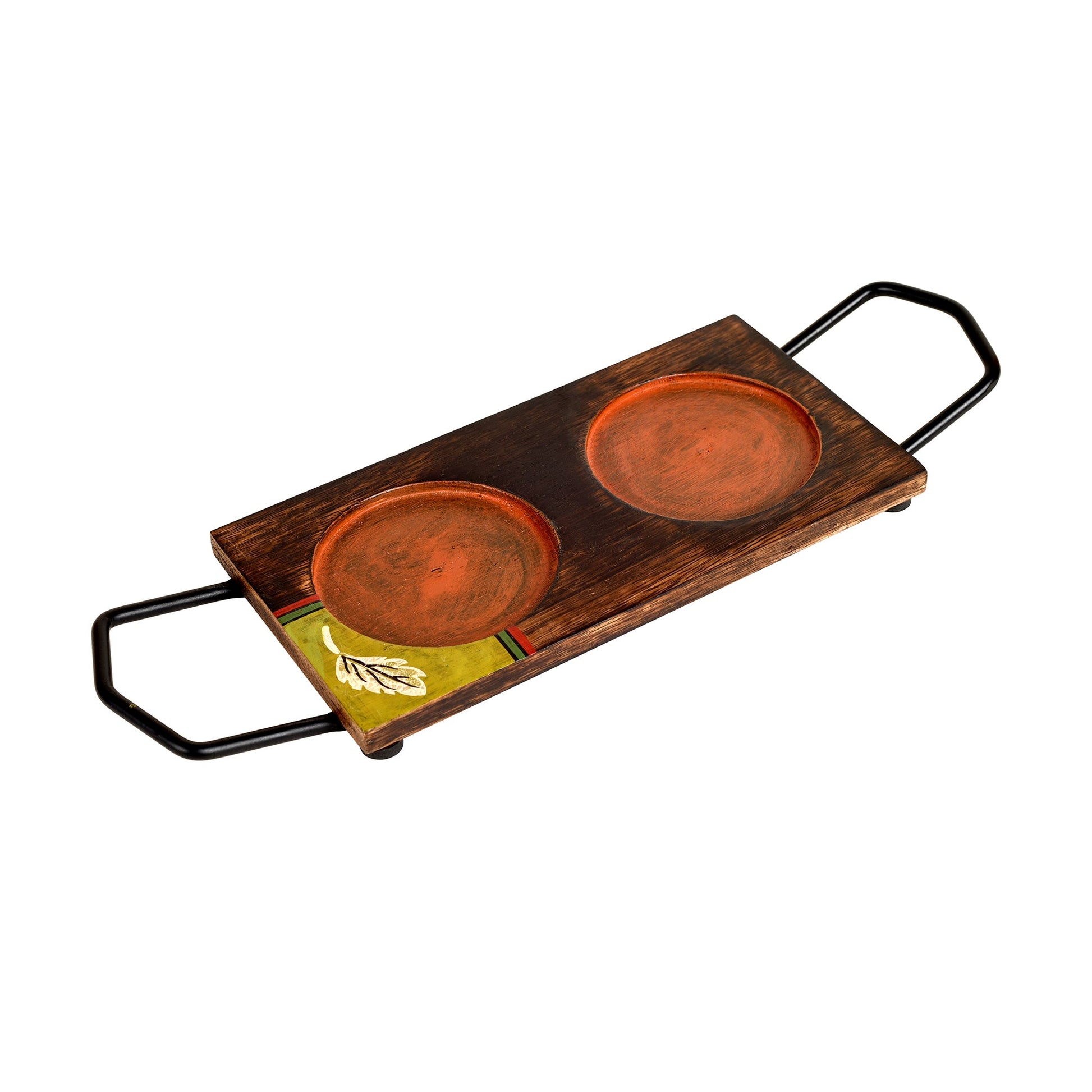 Brown - Hook-ed Snack Bowls So2 with rectangular Tray (small) (13.5x4.5x4.5)