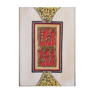 Artistic Fusion Dhokra Warli Painting (10x0.5x13)