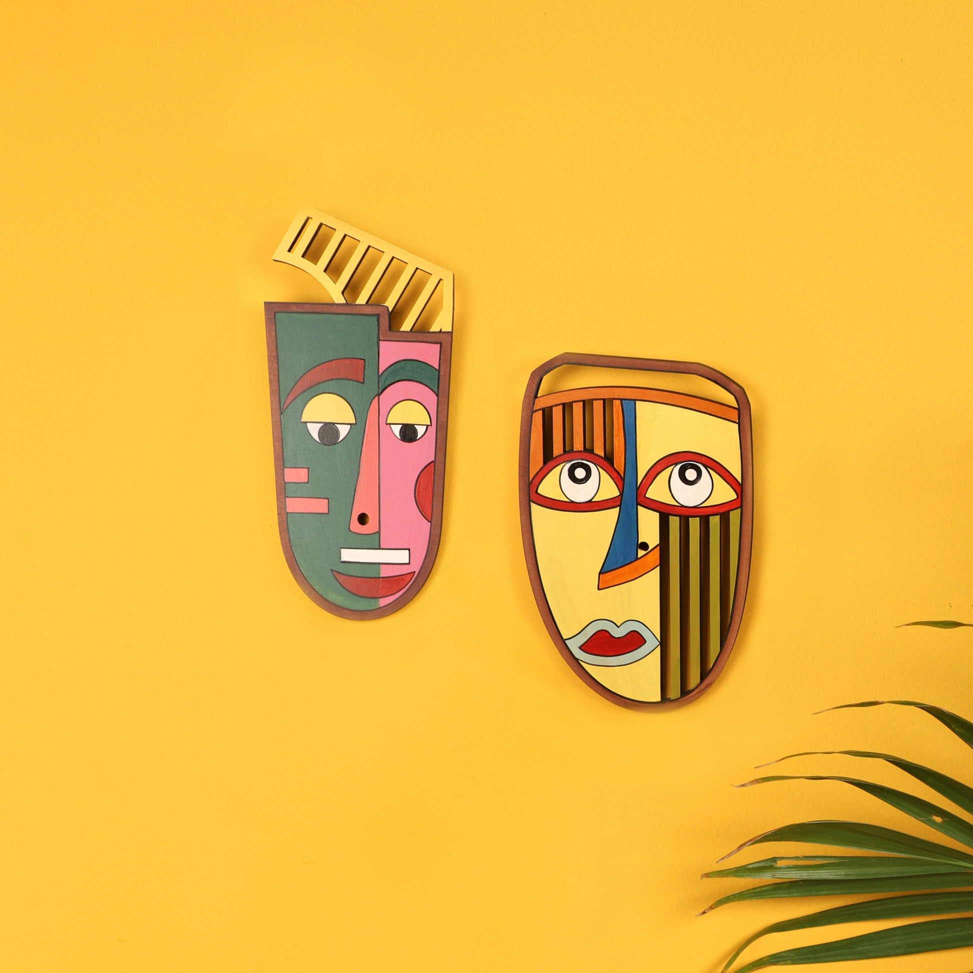 At Wits' End Wall Decor Mask (Set of 2)