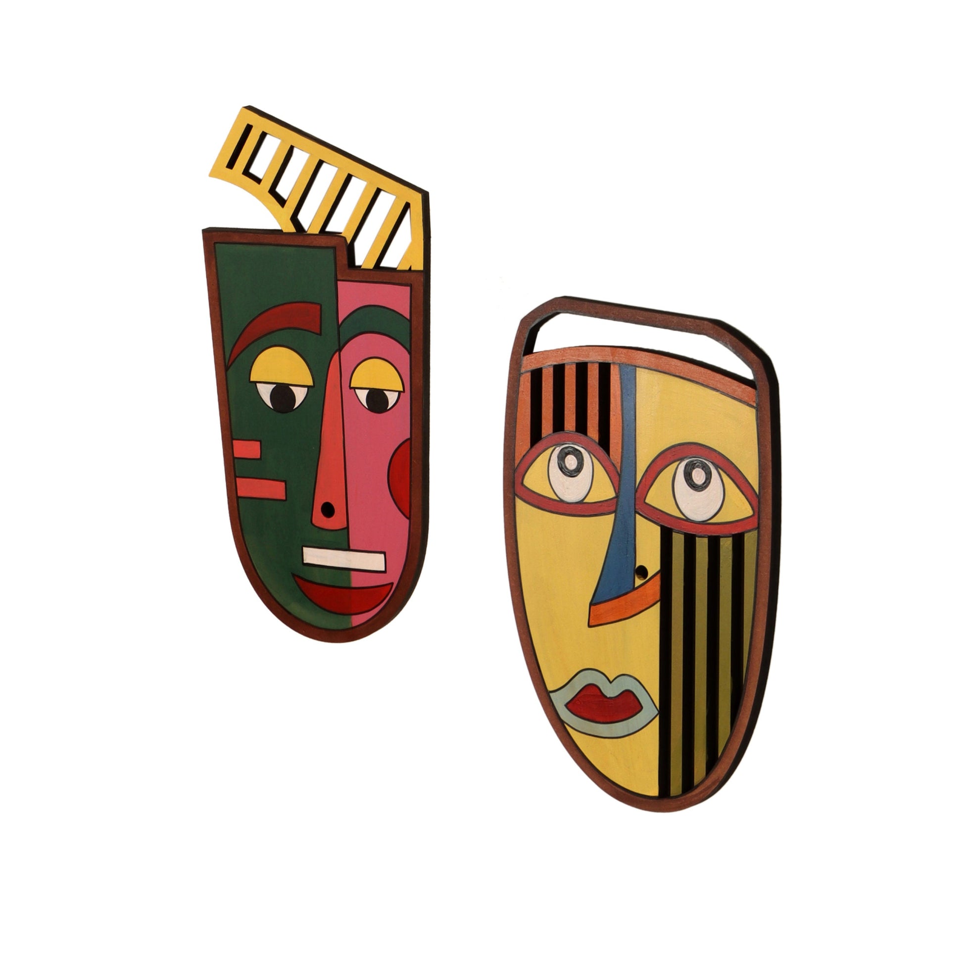 At Wits' End Wall Decor Mask (Set of 2)
