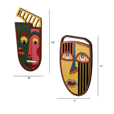 At Wits' End Wall Decor Mask (Set of 2)