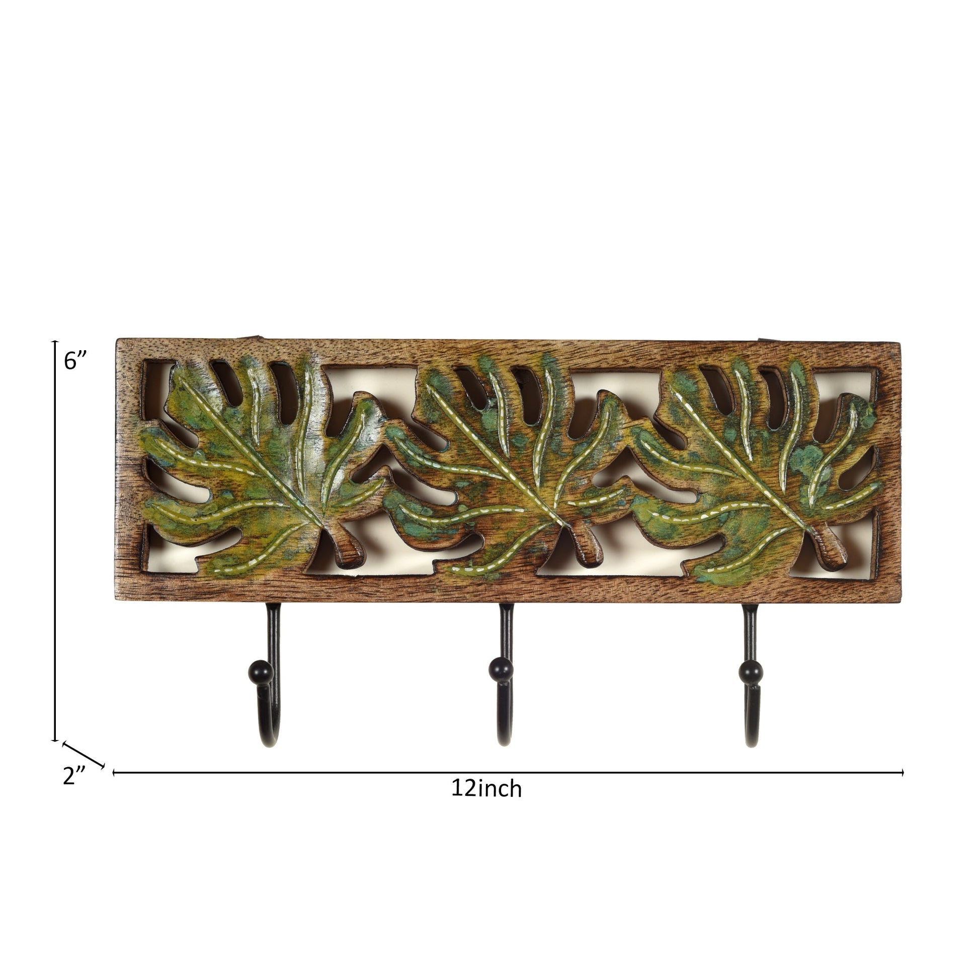 Autumn Leaf Towel Hanger With Three Hooks
