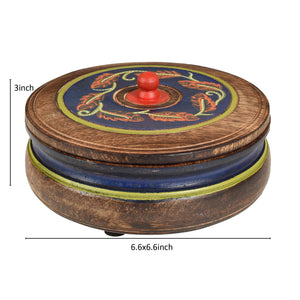 Autumn Leaf Dimsum Box in Mango Wood