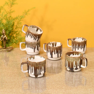 Brown - Morning Drip Tea Cups Set of 6