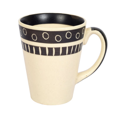 Beige - Mug Ceramic Black Polka (Set of 2) (4x3.2x4.1)