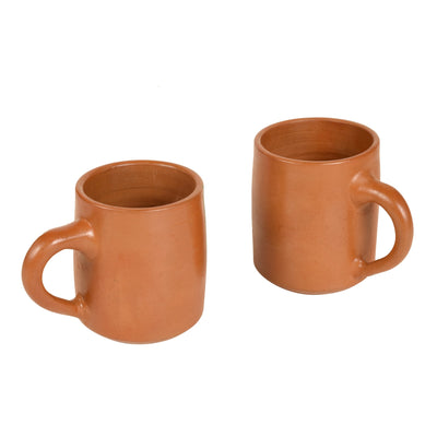 Brown - Knosh-1 Earthen Cups with Tribal Motifs (4.5x3x3.6)