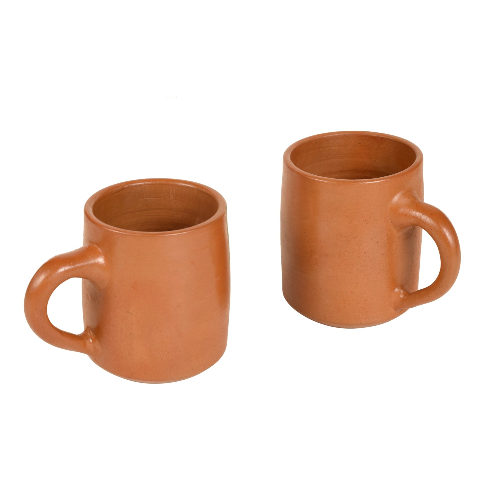 Brown - Knosh-1 Earthen Cups with Tribal Motifs (4.5x3x3.6)