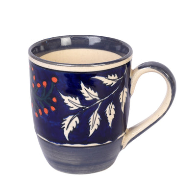 Blue - Blooming Leaves Drinking Mugs S06