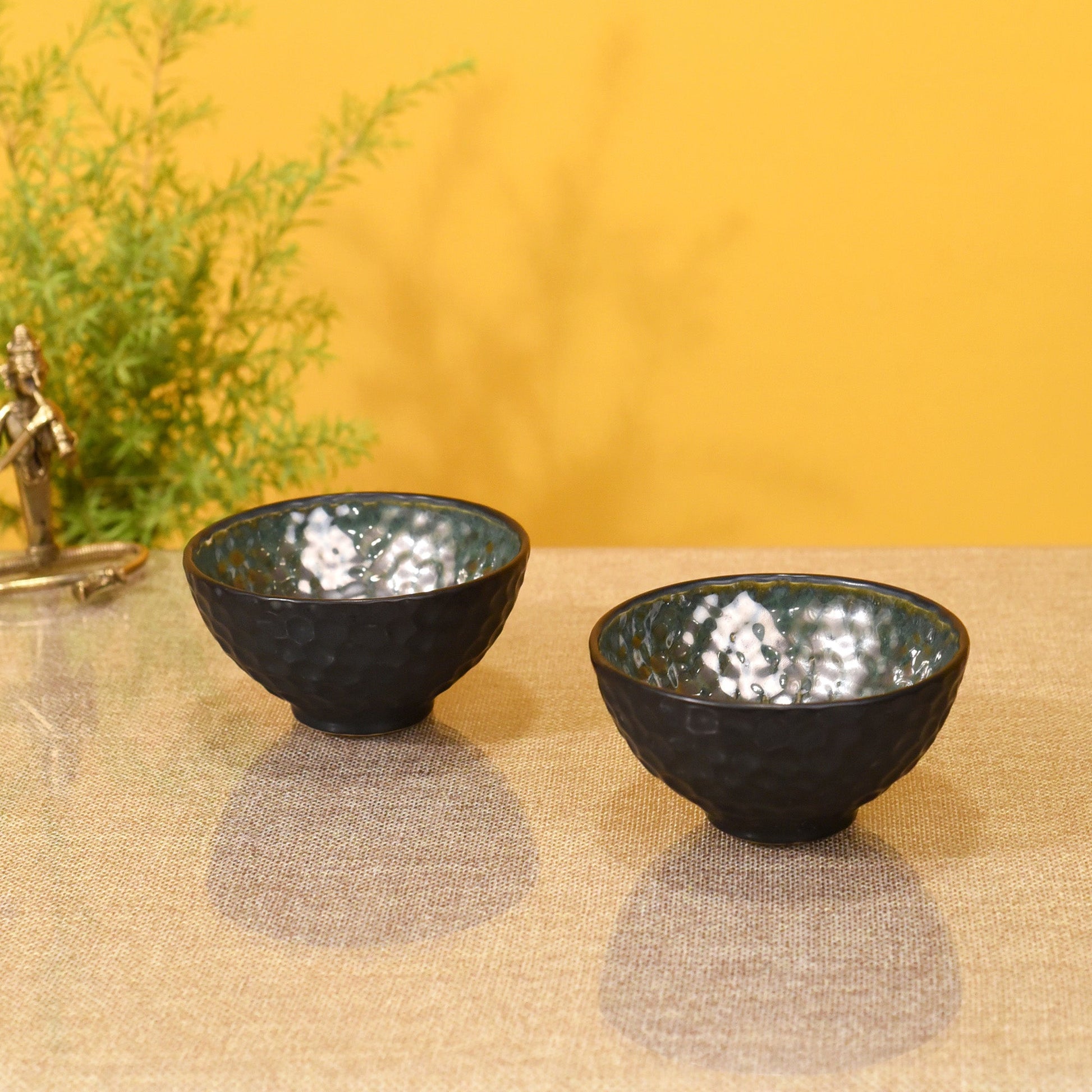 Black - Crater Snacking Bowls Set of 2