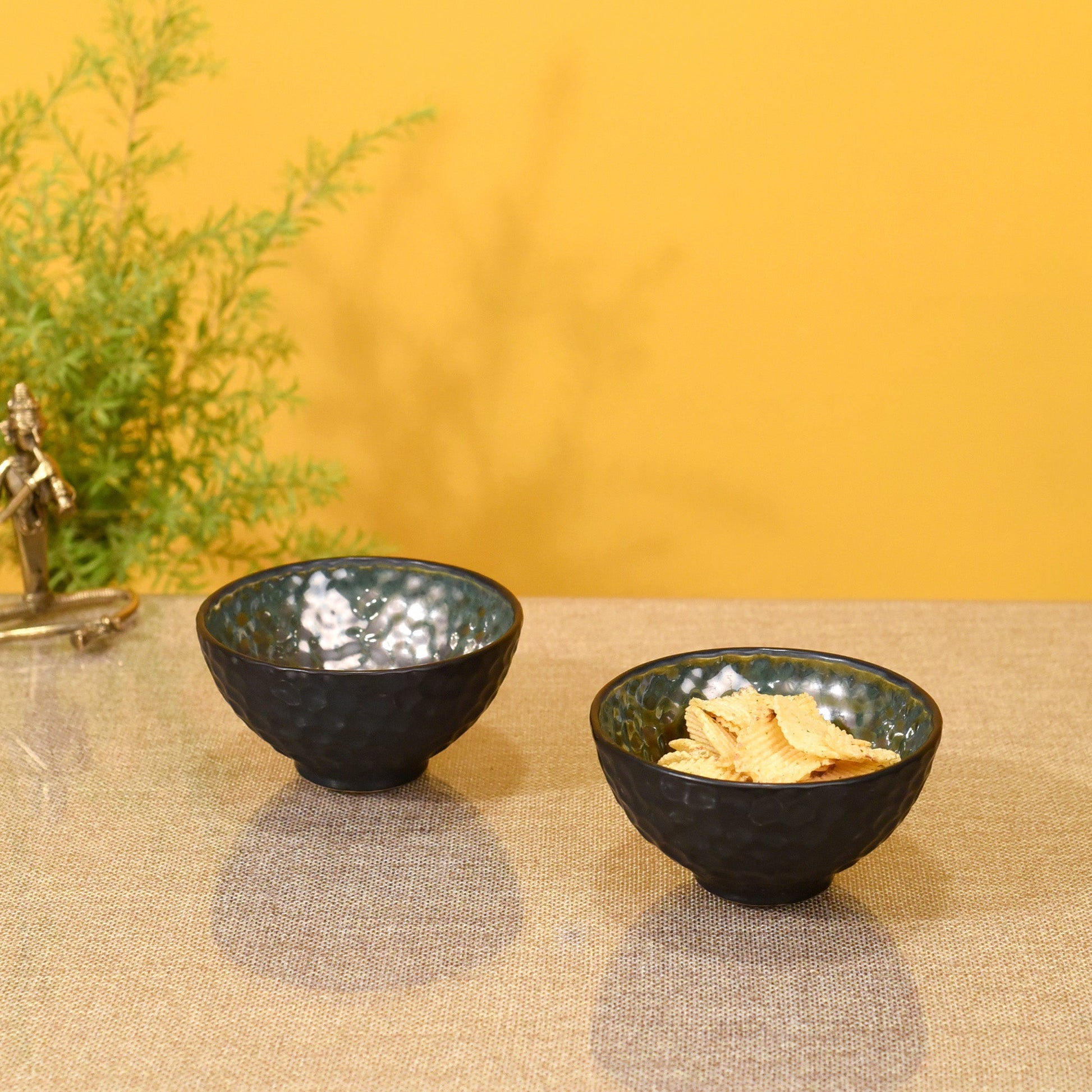 Black - Crater Snacking Bowls Set of 2